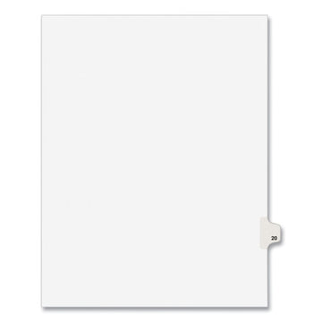 Avery® Preprinted Legal Exhibit Side Tab Index Dividers, Avery Style, 10-tab, 20, 11 X 8.5, White, 25-pack, (1020) freeshipping - TVN Wholesale
